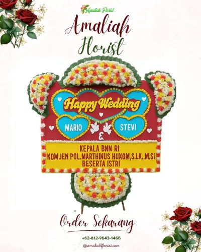 Karangan Papan Bunga Pernikahan di Kedungkelor